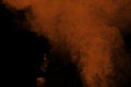 Abstract brown smoke on black background. Brown color clouds Royalty Free Stock Photo