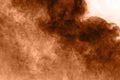 Abstract brown smoke on white background. Brown color clouds Royalty Free Stock Photo