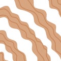 Abstract Brown Stripe Boho Groovy Liquid Swirl Pattern