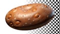 Abstract brown textured object mushroom cap rough surface png transparent image Generative AI