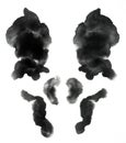 Abstract brush painting art inkblot