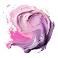 Abstract brush stroke blue and pink oil acrylic paint stain impasto texture, painting isolated background transparent png.