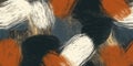 Abstract brush stroke pattern with orange black and white textured elements Royalty Free Stock Photo