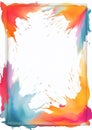 Abstract Brushstroke Frame border on white background