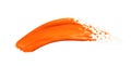 Abstract brushstroke of orange paint Royalty Free Stock Photo