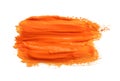 Abstract brushstroke of orange paint Royalty Free Stock Photo