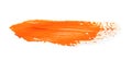 Abstract brushstroke of orange paint Royalty Free Stock Photo