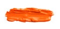 Abstract brushstroke of orange paint Royalty Free Stock Photo