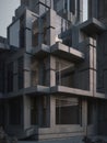 abstract brutalist geometric architecture