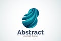 Abstract bubble logo template, thinking cloud concept or inflating