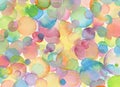 Abstract bubble watercolor brush strokes painted background. Texture paper