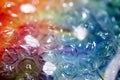 Abstract Bubble Wrap Colour Watercolour Rainbow Packaging Background Royalty Free Stock Photo