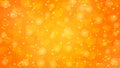 Abstract Bubbles, Blurred Stars and Hearts in Yellow and Orange Background Royalty Free Stock Photo