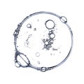 Abstract bubbles over white background Royalty Free Stock Photo