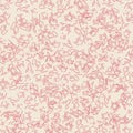 Abstract bubbles seamless vector pattern background. Pink white scribbled circular overlapping shapes creating bubble Royalty Free Stock Photo