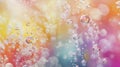 Abstract Bubbles Water Design with Blurred Colorful Background Texture Royalty Free Stock Photo
