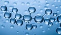 Abstract bubbles, water molecular shape with blue light. Science fiction Royalty Free Stock Photo