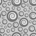 Abstract bubbling seamless pattern executed in shades of gray.