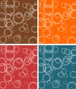Abstract bubbly pattern in brown, red, orange and blue Royalty Free Stock Photo