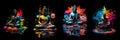 Abstract buddha sitting with lotus. AI generative Royalty Free Stock Photo