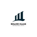 Abstract building real estate logo design, skyline city logo ideas, icon apartment company, business investment, silhouette Royalty Free Stock Photo