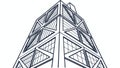 Abstract Building Structure, Modern Architecture. vector design Generative AI Royalty Free Stock Photo