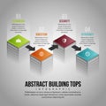 Abstract Building Tops Infographic