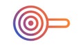 Abstract Bullseye: Gradient Radial Target Icon, vector design Generative AI Royalty Free Stock Photo