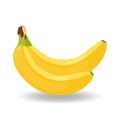 Abstract bunch bananas white background