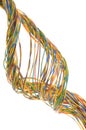 Abstract bunch of colored twisted wires