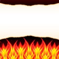 Abstract burn flame fire wall vector background