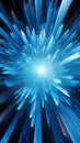 Abstract burst of blurred blue, a dynamic motion pattern with centric allure