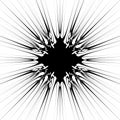 Abstract burst element in clipping mask. Radial, radiating lines Royalty Free Stock Photo