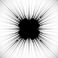 Abstract burst element in clipping mask. Radial, radiating lines Royalty Free Stock Photo