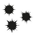 Abstract burst forms. Dynamic shape set. Explosion element Vector. Minimal black white graphic. Royalty Free Stock Photo