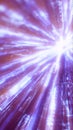 Abstract burst of purple glowing rays in motion resembling energy explosion Royalty Free Stock Photo