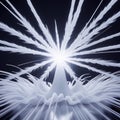 Abstract Burst of White Light and Energy Rays on Dark Background explosion Royalty Free Stock Photo