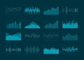 Abstract business analytics and statistics diagrams. Data statistic financial graph concept, chart and plot infographic. Vector il