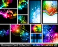 Abstract Business Card Collection:Flow of lights 2 Royalty Free Stock Photo