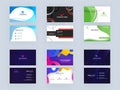Abstract Business Card Template or Visiting Card Set Royalty Free Stock Photo