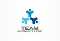 Abstract business company logo. Corporate identity design element. Teamwork, Social Media Logotype idea. Happy people Royalty Free Stock Photo