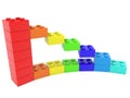 Abstract business concept from colored toy bricks Royalty Free Stock Photo