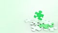 Abstract Business Concept jigsaw Puzzle Piece connection on Blue -Green background Royalty Free Stock Photo