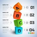 Abstract Business Cubes Infographics