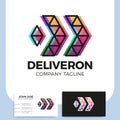 Abstract business delivery or logistic logo icon design template