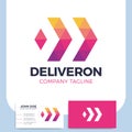 Abstract business delivery or logistic logo icon design template