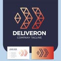 Abstract business delivery or logistic logo icon design template