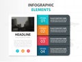 Abstract business folder Infographics elements, presentation template flat design vector illustration for web design marketing Royalty Free Stock Photo