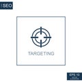 Abstract business icons, SEO advertising targeting - Vector