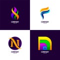 Business, financial, marketing abstract logo collection